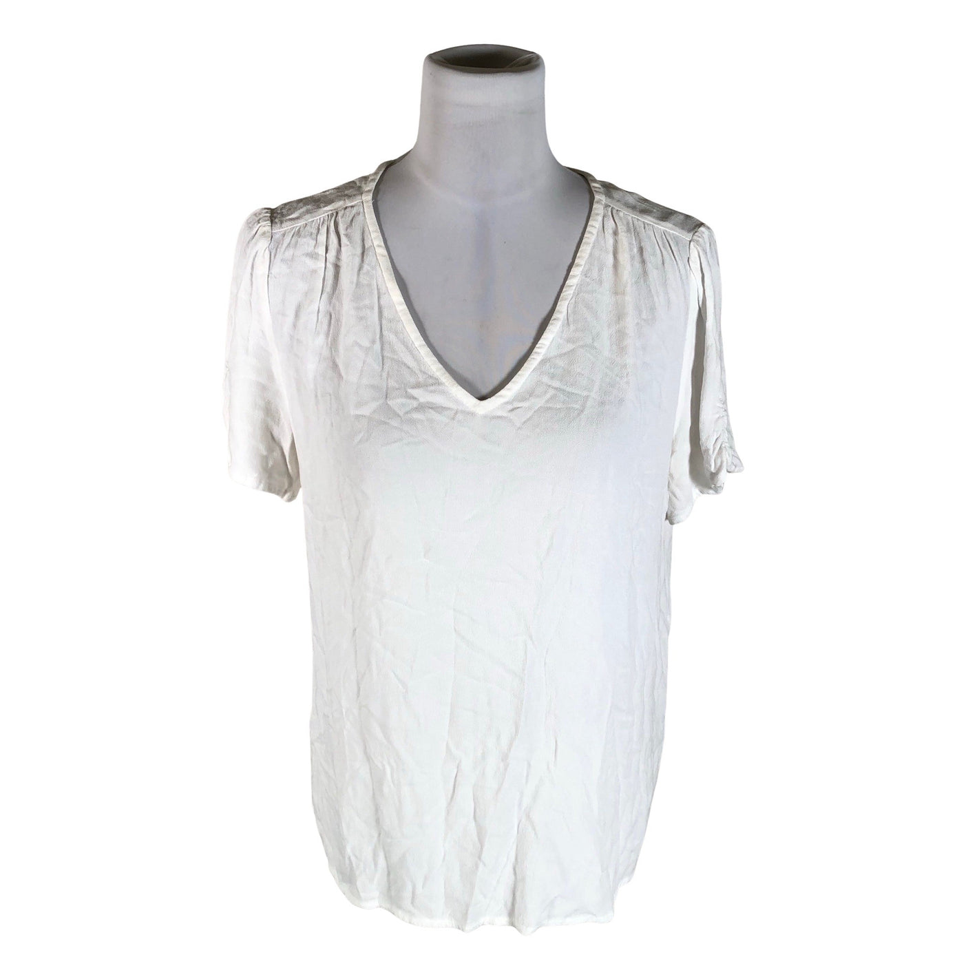 Unisex Esprit - Short-sleeved blouse, size 38 - White (1)