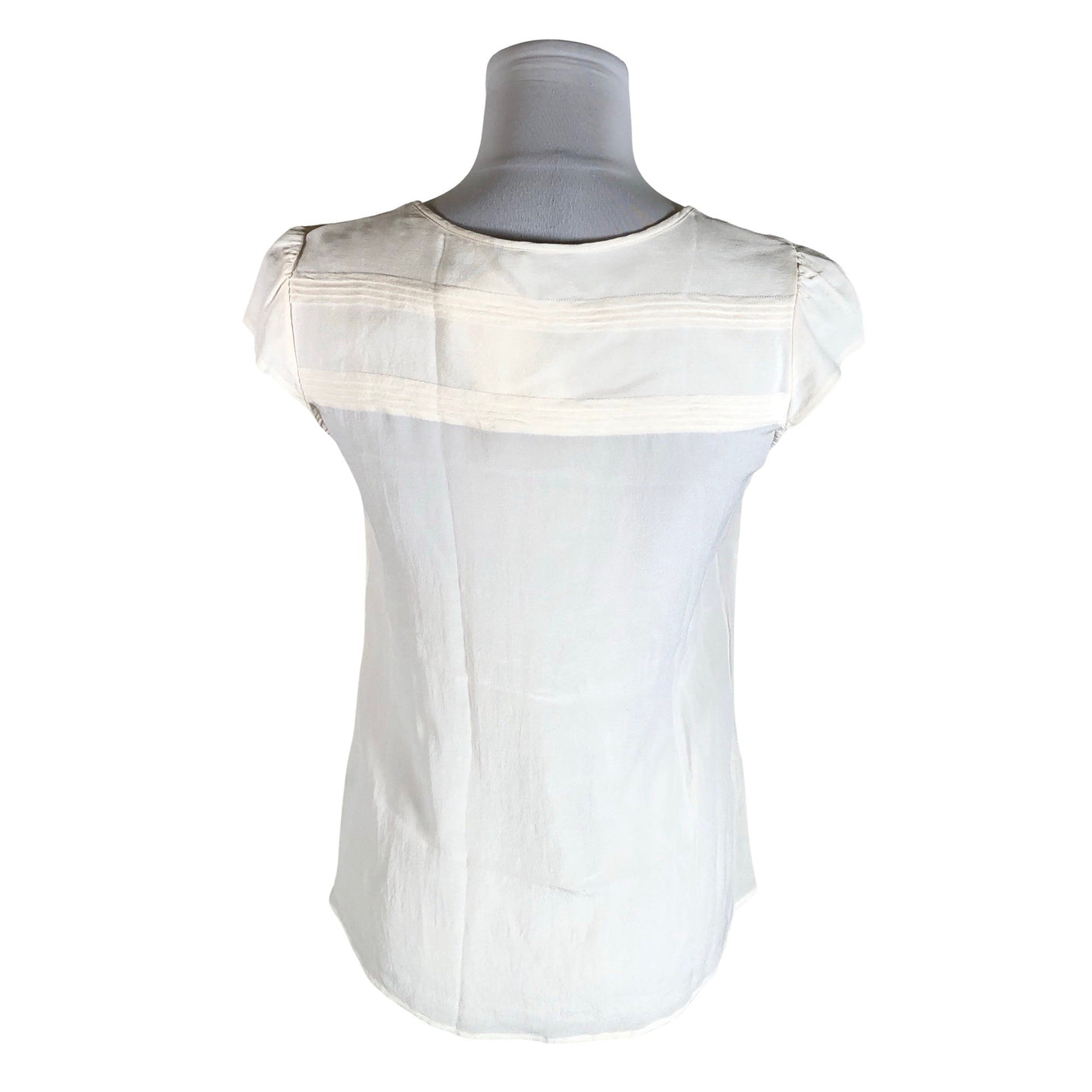 Unisex Massimo Dutti - Short-sleeved blouse, size 36 - Natural white (2)