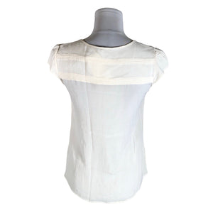 Unisex Massimo Dutti - Short-sleeved blouse, size 36 - Natural white (2)