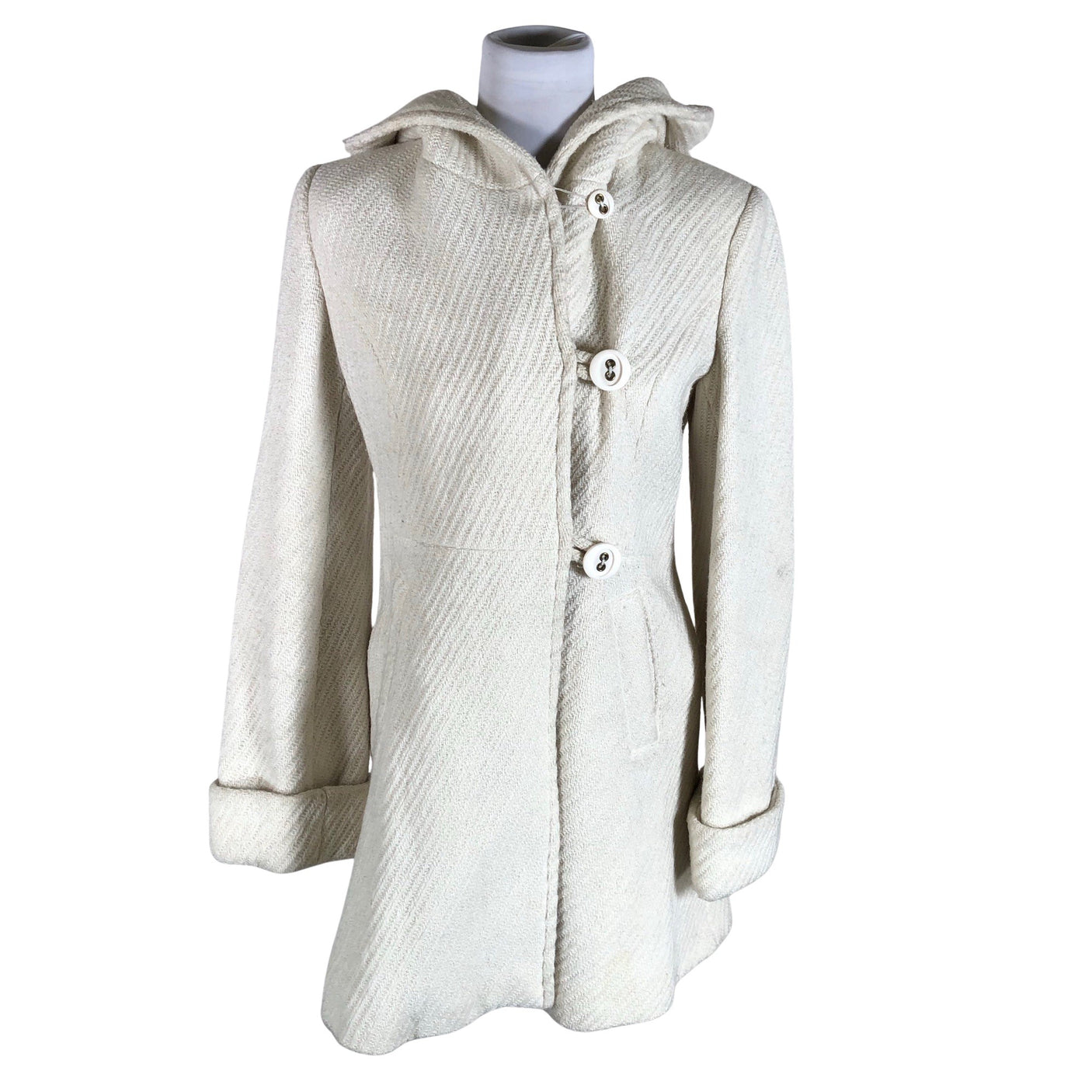 Unisex Guess - Wool coat, size 38 - Natural white (1)