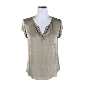 Unisex Repeat - Short-sleeved blouse, size 38 - Beige (1)