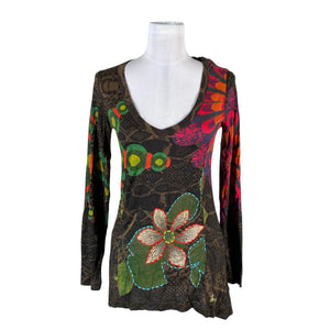 Unisex Desigual - Tricot shirt, size 38 - Brown (1)