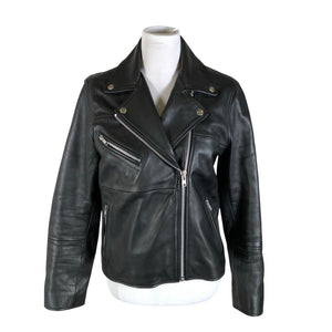 Unisex Samsoe&Samsoe - Leather jacket, size 40 - Black (1)