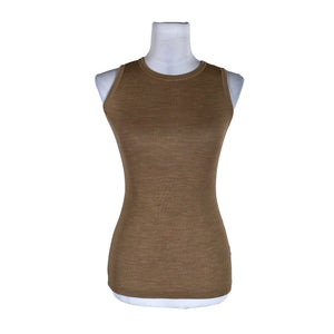 Unisex Dilling - Tricot tank top, size 36 - Brown (1)