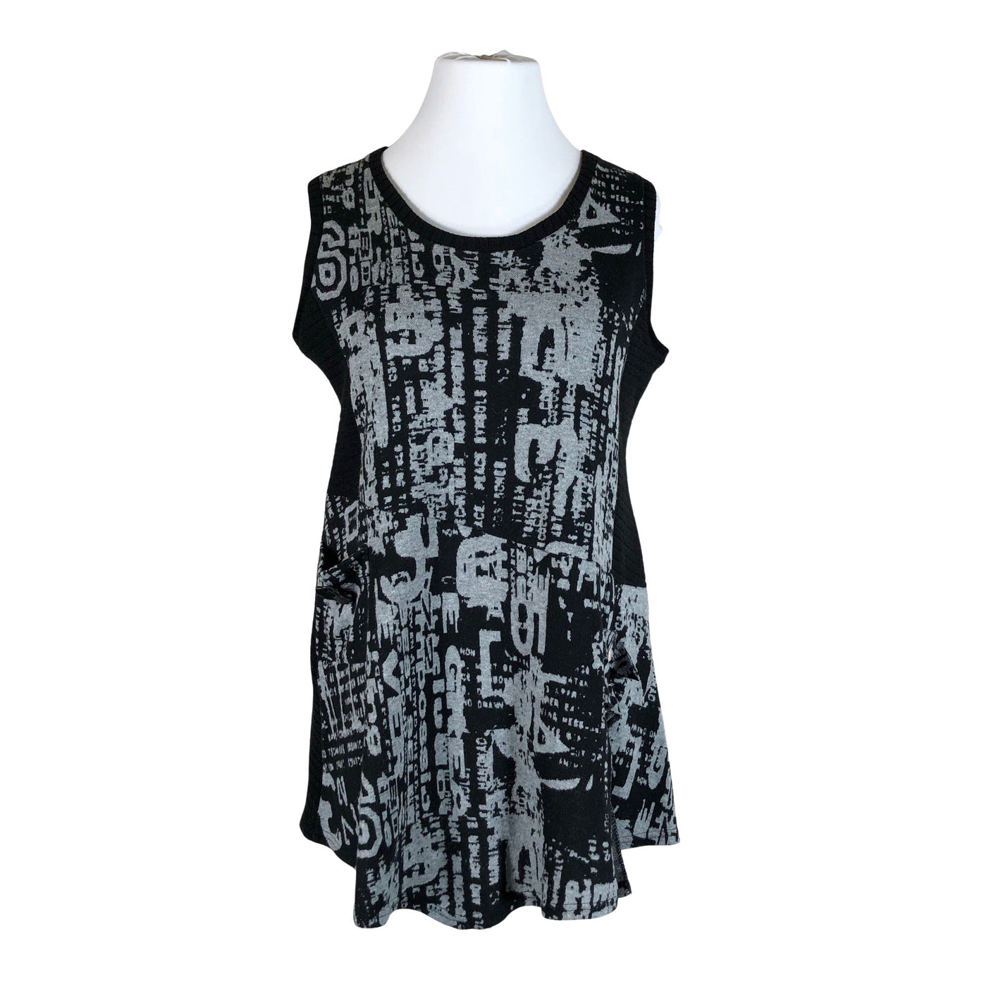 Unisex Bloomit - Knit tunic, size 44 - Black (1)
