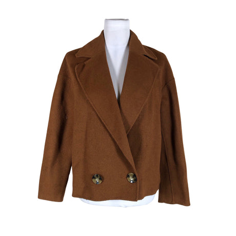 Unisex Massimo Dutti - Wool coat, size 36 - Brown ()