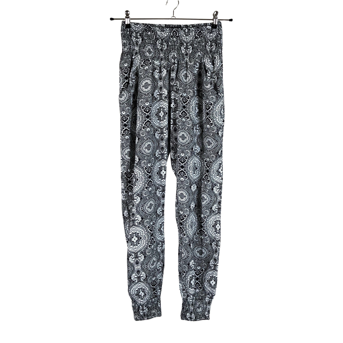 Unisex Urban Classics - Schiffon trousers, size 34 - Black (1)