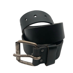 Unisex Veniz - Leather belt, size No size - Black (1)