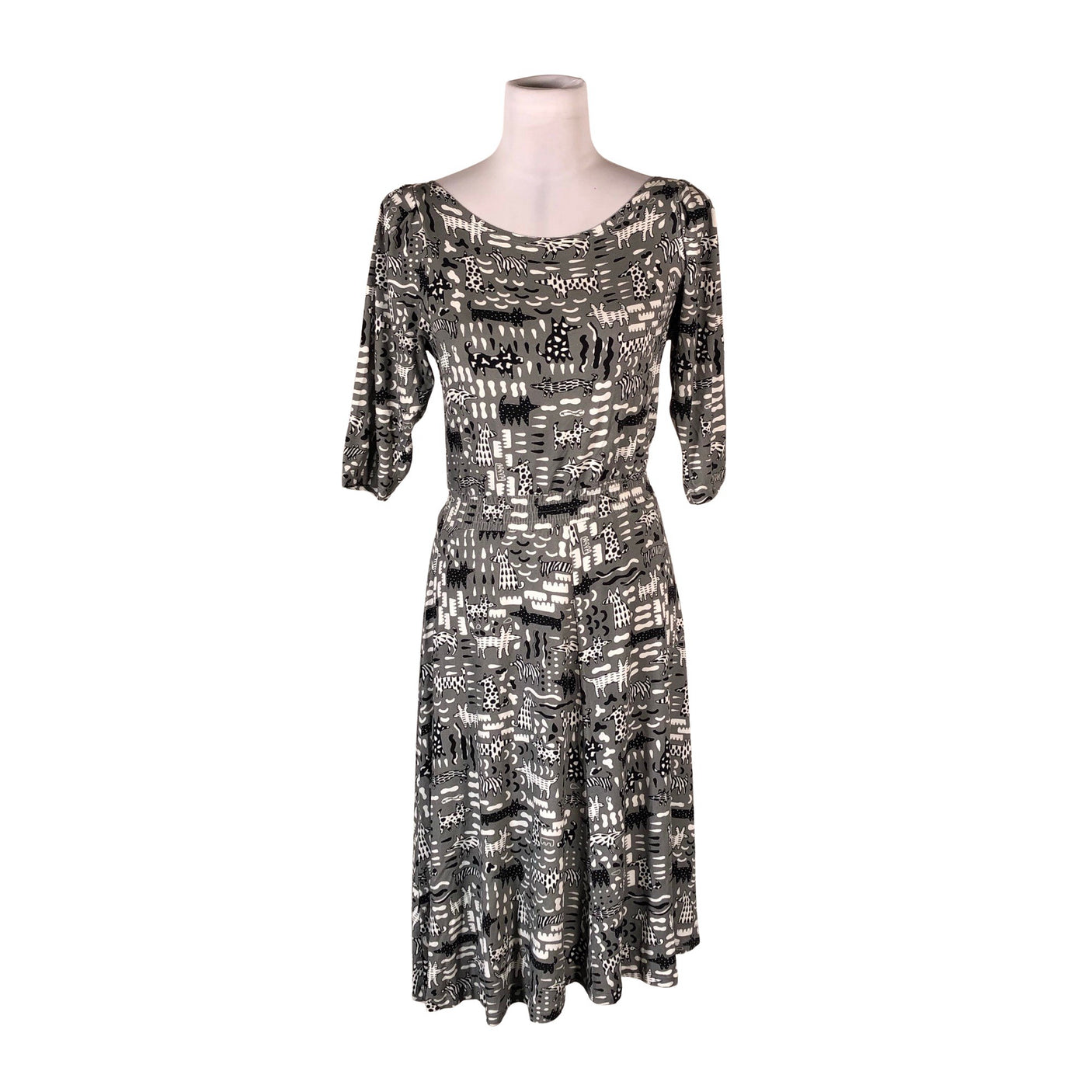 Unisex IVANAhelsinki - Tricot dress, size 40 - Gray (1)