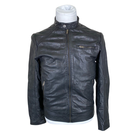 Unisex Selected - Leather jacket, size M - Black ()