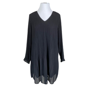 Unisex Zizzi - Schiffon dress, size 46 - Black (1)