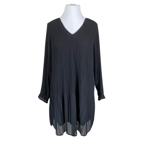 Unisex Zizzi - Schiffon dress, size 46 - Black ()