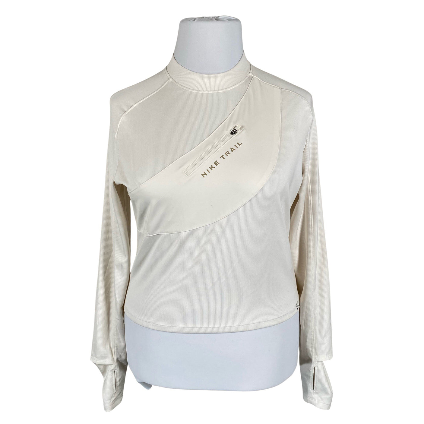 Unisex Nike - Sports shirt, long sleeve, size 42 - Natural white (1)