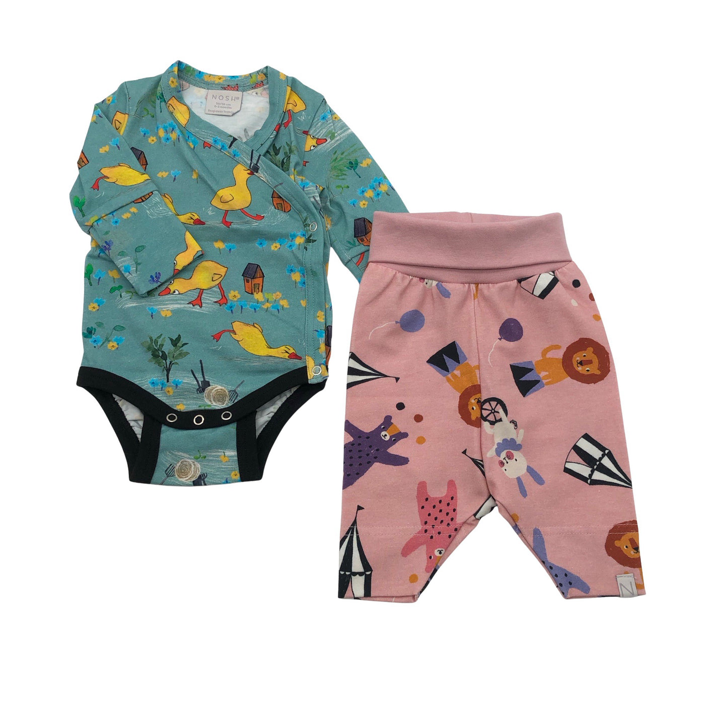 Unisex NOSH - Wrap bodysuit, size 50 - 56 - Blue (1)