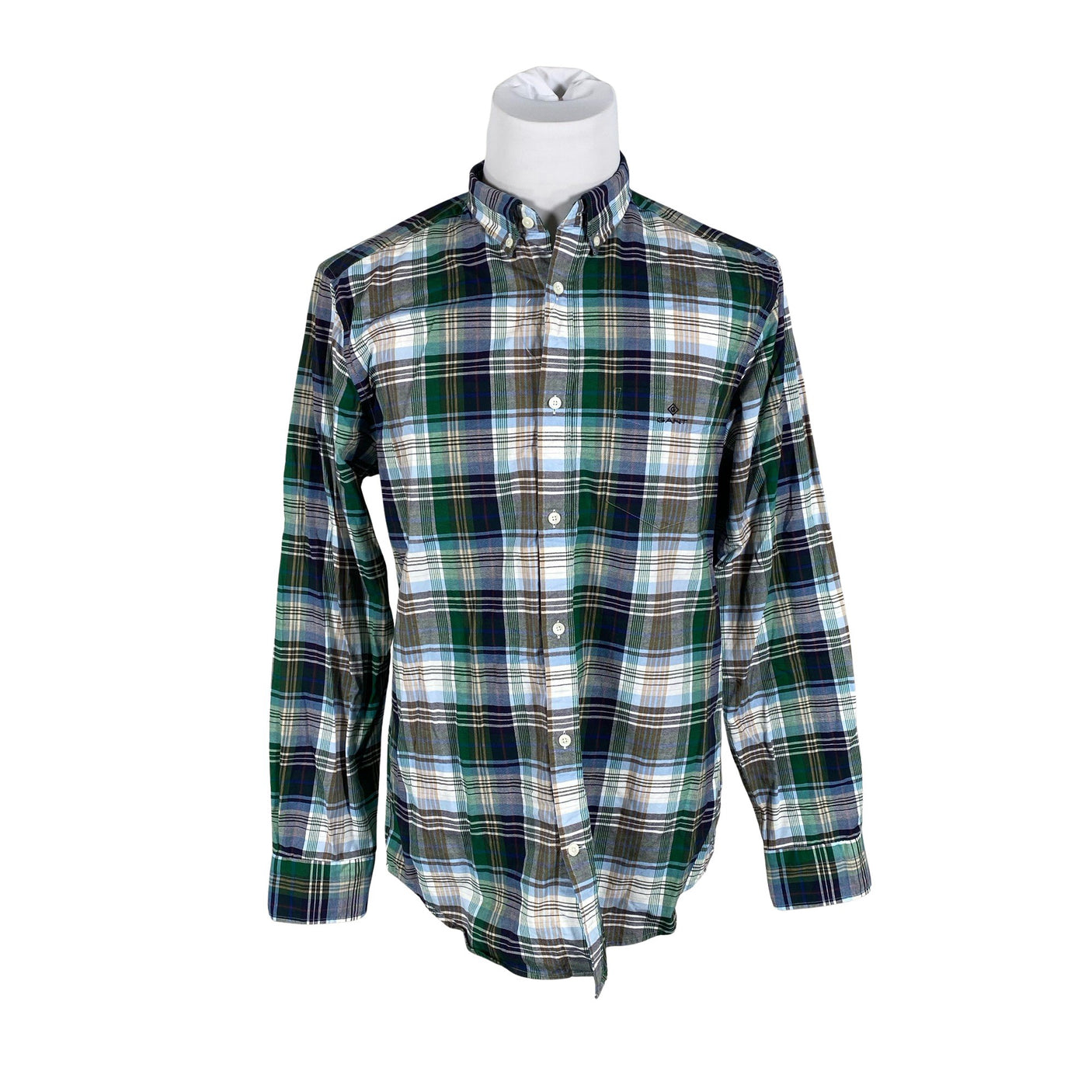 Unisex Gant - Collared shirt, size L - Green (1)