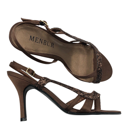 Unisex Menbur - Evening high heels, size 37 - Brown ()