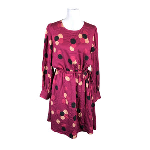 Unisex Selected - Schiffon dress, size 40 - Wine red (1)