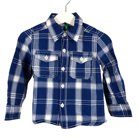 Unisex Benetton - Collared shirt, size 80 - 86 - Blue ()