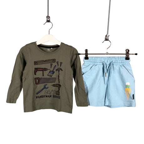 Unisex Minimize - Tricot shirt, size 92 - 98 - Green ()