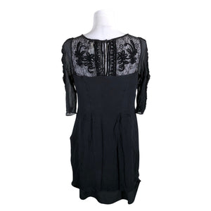 Unisex Somerset by Alice Temperley - Schiffon dress, size 40 - Black (2)