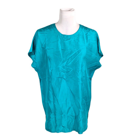 Unisex Stockmann Silk - Short-sleeved blouse, size 40 - Turquoise ()
