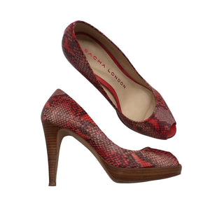 Unisex Sacha London - Open toe high heel shoes, size 38 - Red (1)