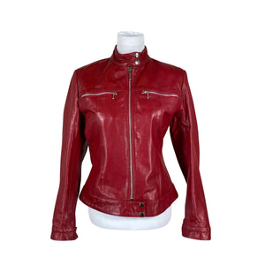 Unisex Outfit - Leather jacket, size 38 - Red (1)