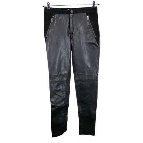 Unisex Selected - Leather pants, size 38 - Black ()