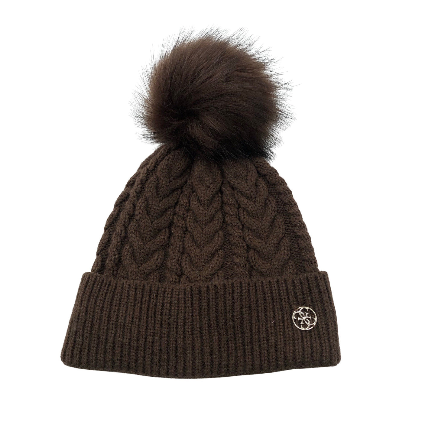 Unisex Guess - Winter beanie, size 56 - 58 cm - Brown (1)