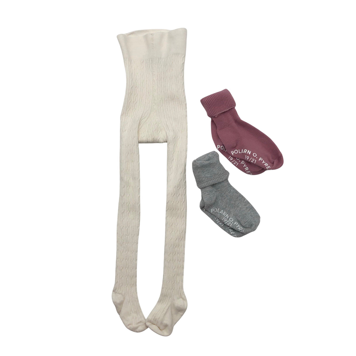 Unisex Lindex - Stockings, thick, size 74 - 80 - Natural white (1)