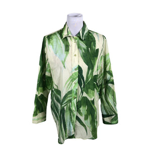 Unisex Massimo Dutti - Collared shirt, size 38 - Green (1)
