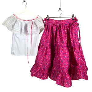 Unisex Handmade - Party skirt, size 128 - 134 - Pink (1)