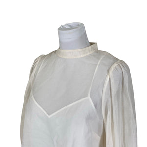 Unisex Ted Baker - Short-sleeved blouse, size 40 - Natural white (3)