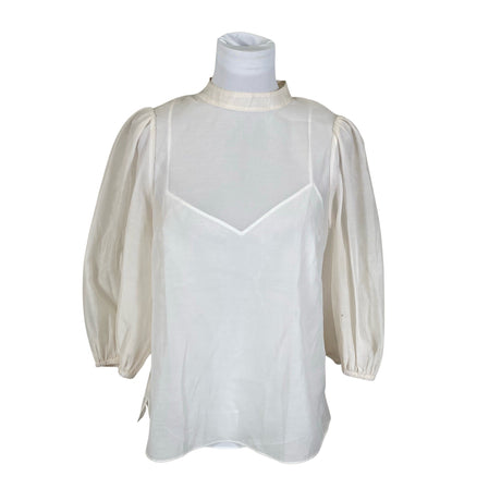 Unisex Ted Baker - Short-sleeved blouse, size 40 - Natural white ()
