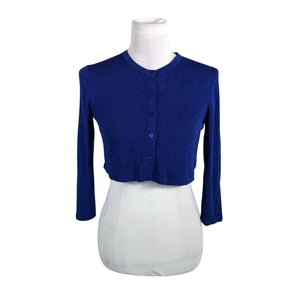 Unisex Weekend by MaxMara - Knit bolero jacket, size 36 - Blue (1)
