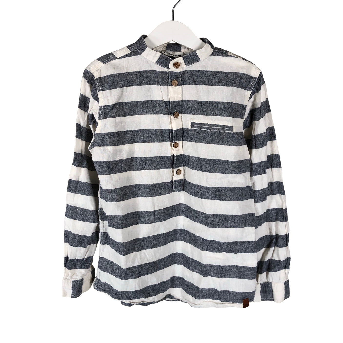 Unisex POMPdeLUX - Collared shirt, size 128 - 134 - Gray (1)