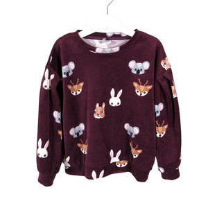 Unisex Lindex - Sweatshirt, size 116 - 122 - Wine red (1)