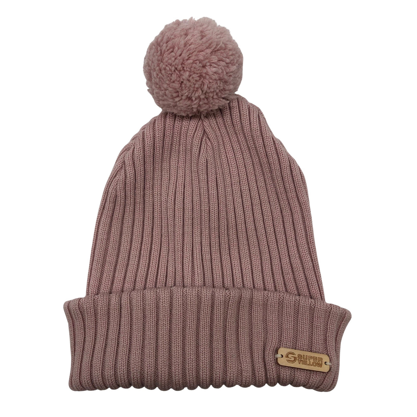 Unisex Super Yellow - Winter beanie, size 56 - 58 cm - Light pink (1)