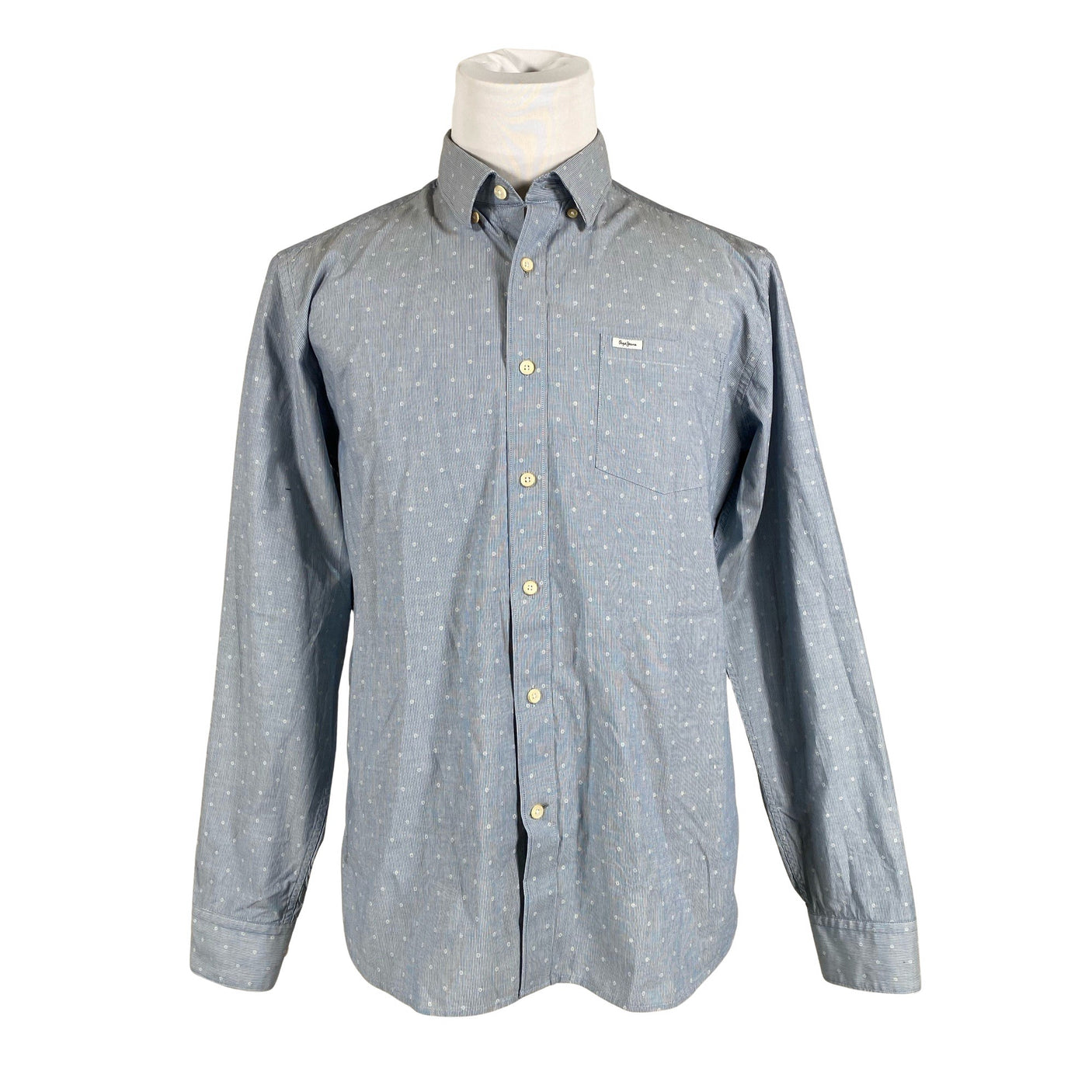 Unisex Pepe Jeans - Collared shirt, size L - Light blue (1)