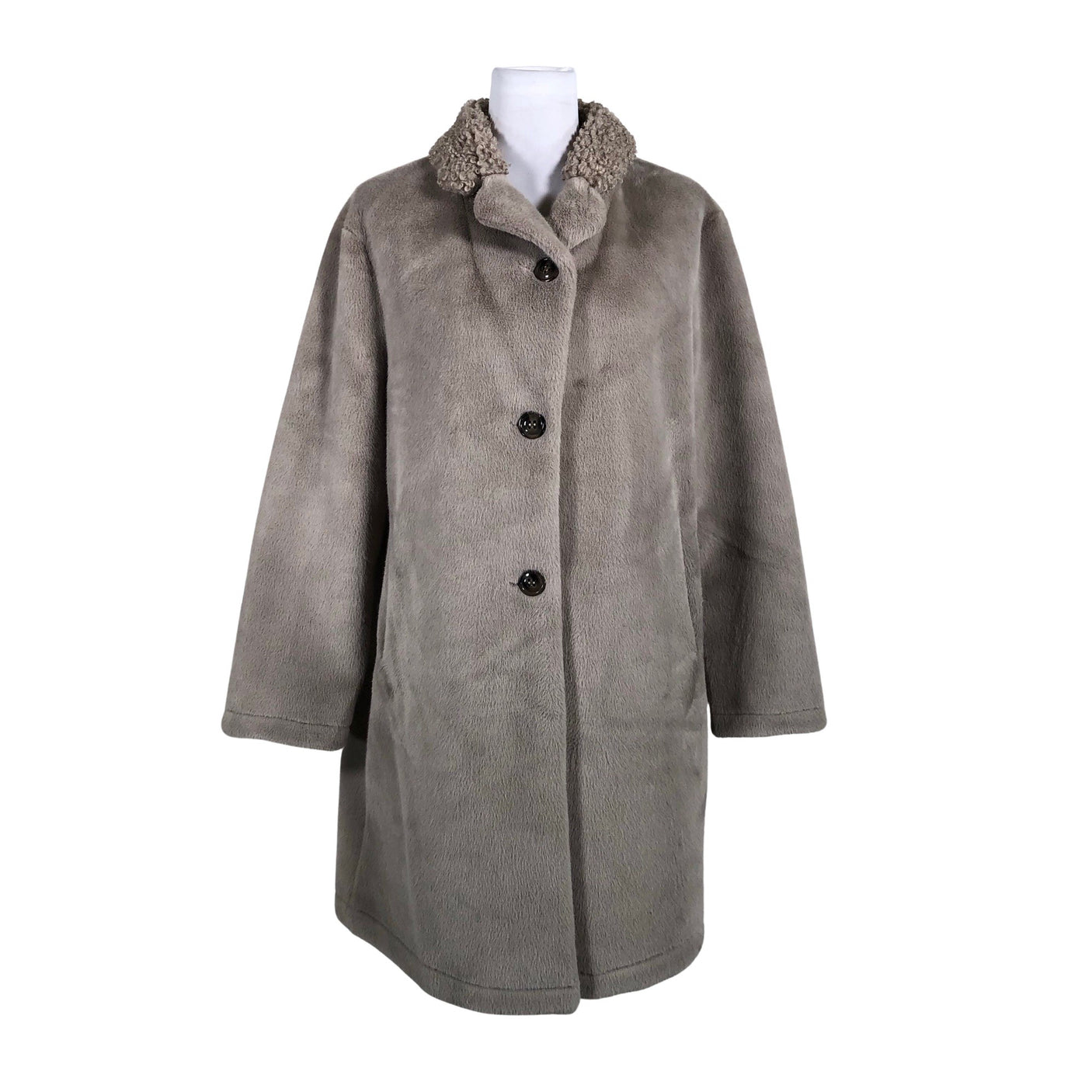 Unisex Rich & Royal - Faux fur coat, size 36 - Gray (1)