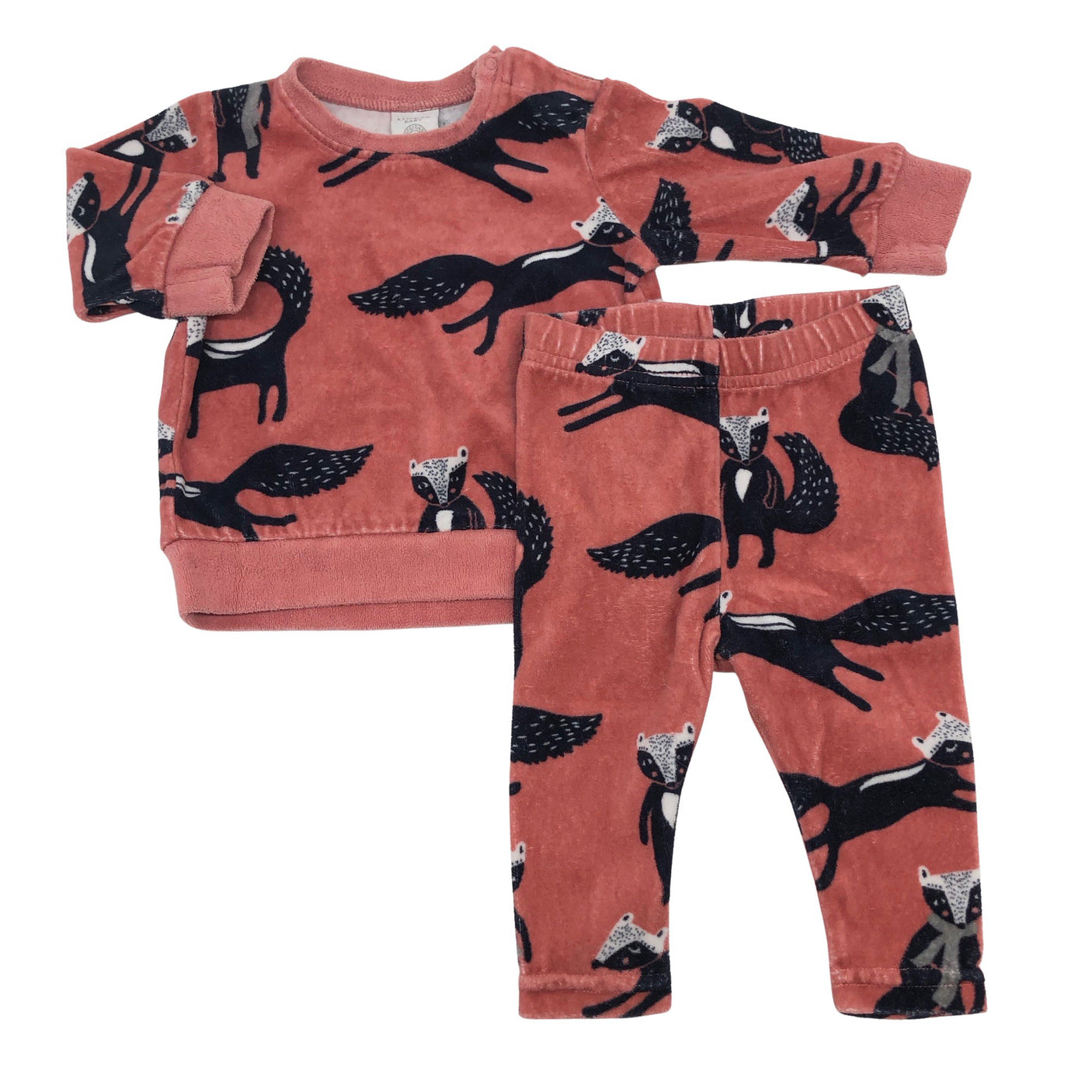 Unisex Lindex - Sweatshirt and pants set, size 56 - 62 - Pink (1)
