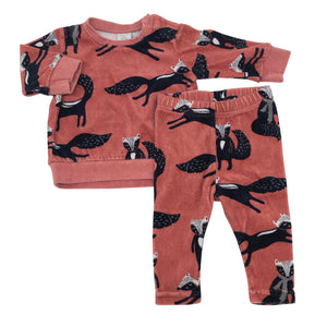 Unisex Lindex - Sweatshirt and pants set, size 56 - 62 - Pink (1)