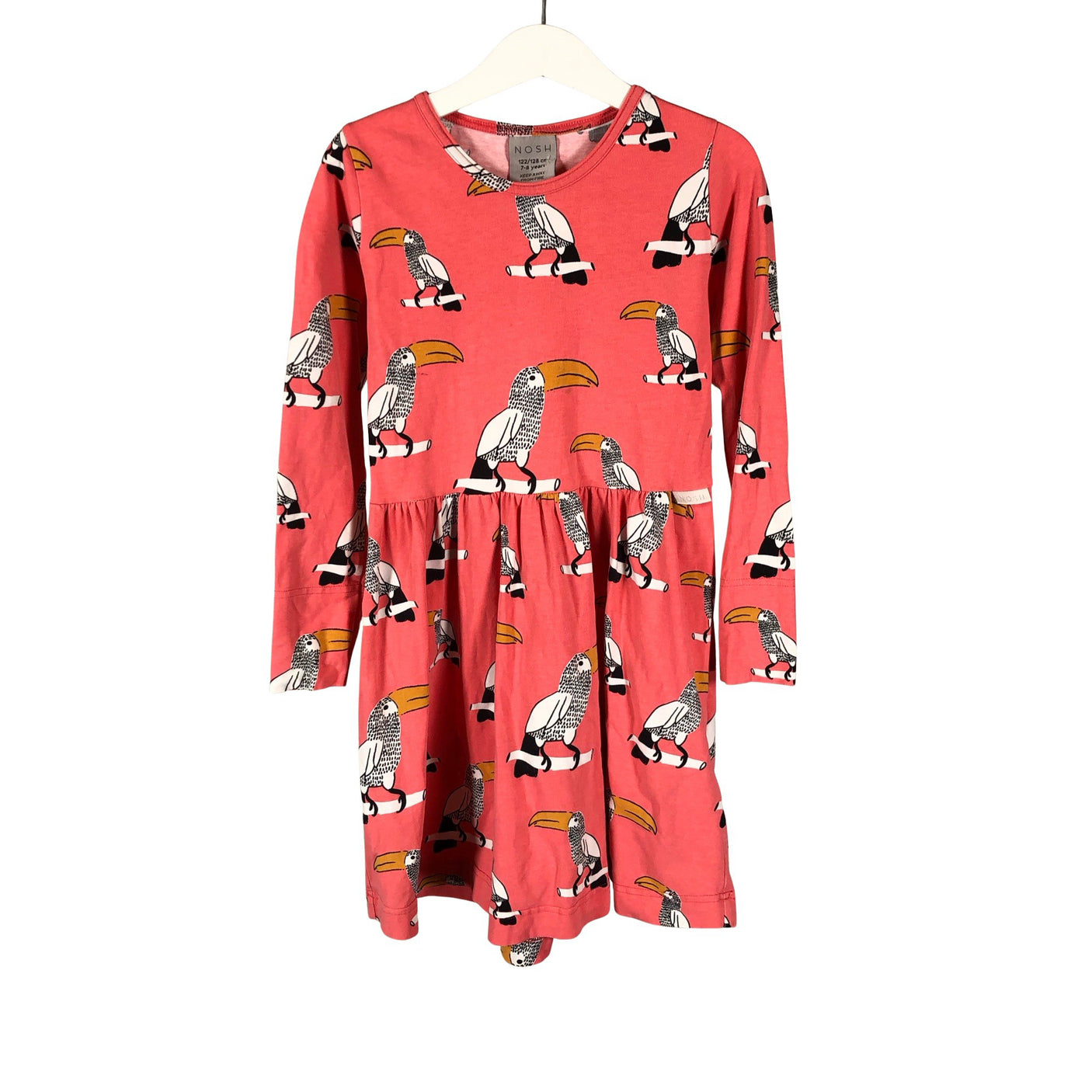 Unisex NOSH - Tricot dress, size 122 - 128 - Pink (1)