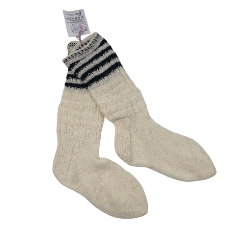 Unisex Handmade - Wool socks, size 38 - Natural white ()
