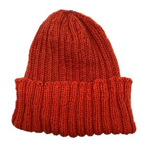 Unisex Handmade - Winter beanie, size 56 - 58 cm - Orange (1)