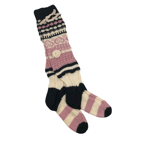 Unisex Handmade - Wool socks, size 39 - Light pink ()