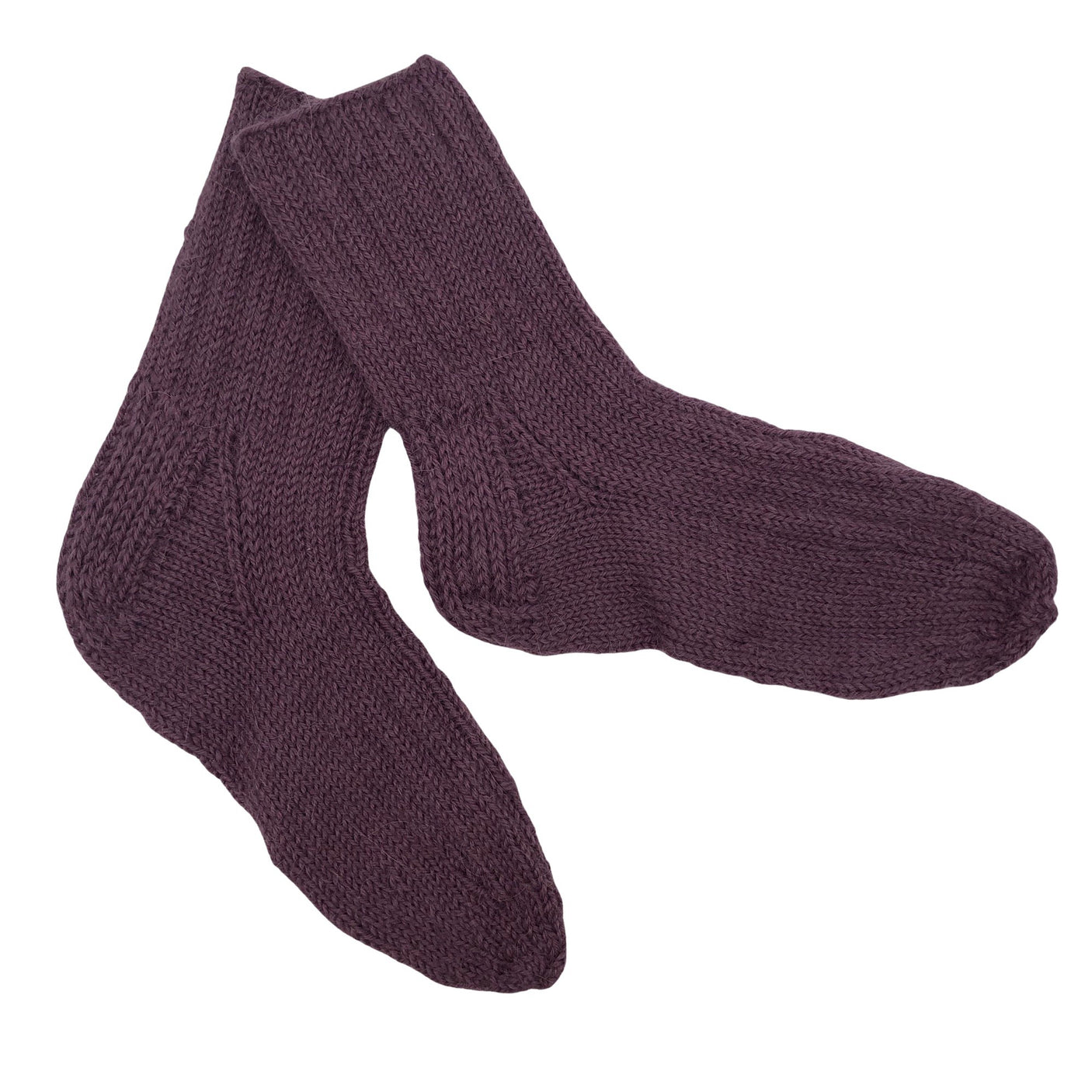 Unisex Handmade - Wool socks, size 38 - Violet (1)