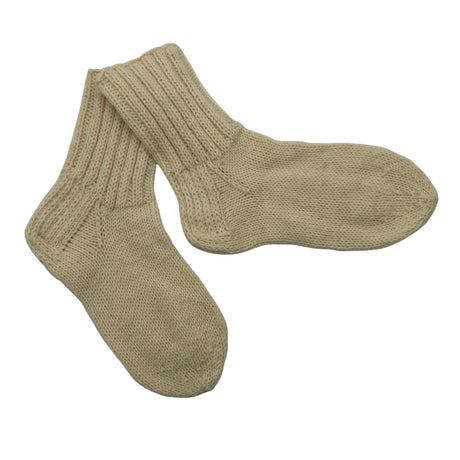 Unisex Handmade - Wool socks, size 40 - Natural white ()