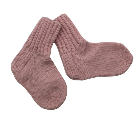 Unisex Handmade - Wool socks, size 37 - Light pink ()
