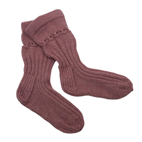 Unisex Handmade - Wool socks, size 38 - Light pink ()